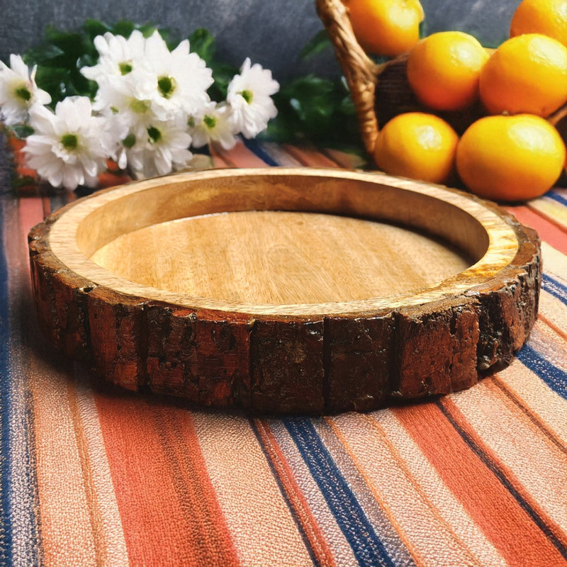 Finest Goods Handmade Premium Mango Wood Serving Tray Excellent Polish & Superior Finish Tray