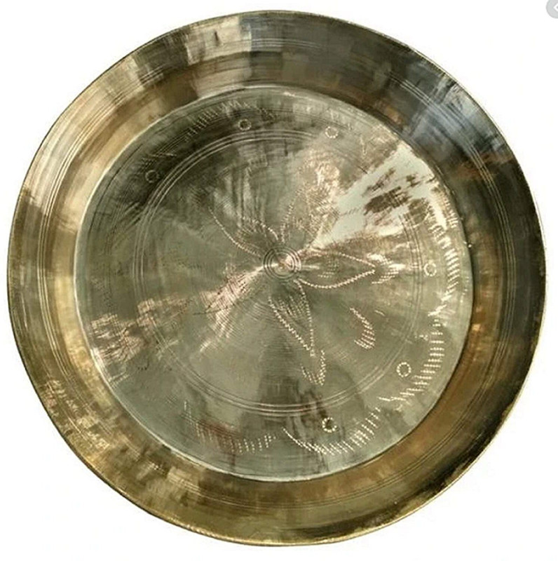RBHMC BRONZE MASTER Bronze Parat Kansa Thali/Plate || Handmade Parat for Kitchen 10.5" Weight 750 GM Set of 1 Dinner Plate(Microwave Safe)