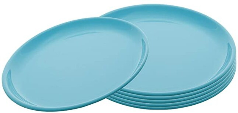 Kanha Microwave Safe Full Plastic Plates Dinner Plates Pack of 3  Dinner Plate(Pack of 3, Microwave Safe)