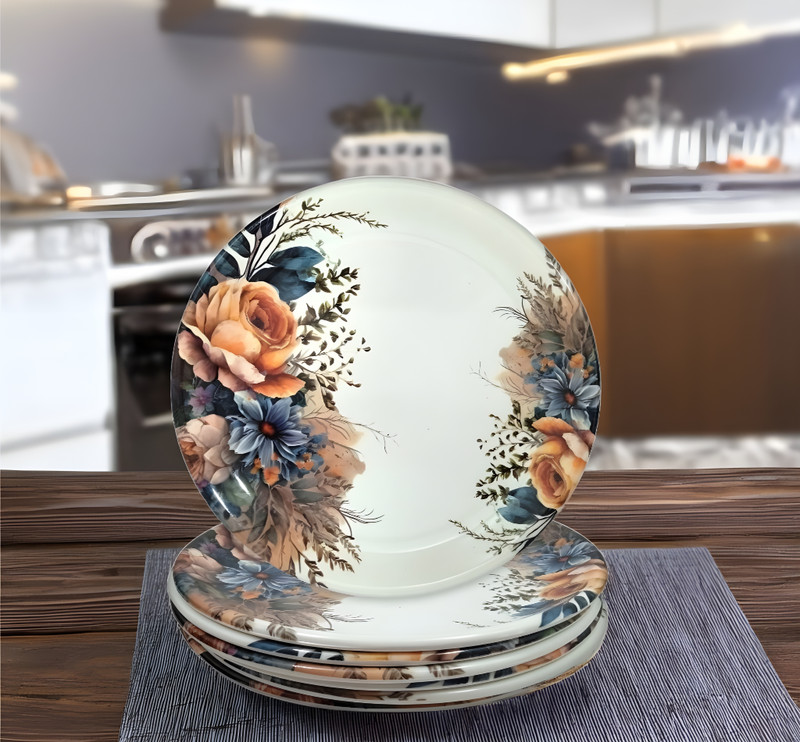 Inpro Melamine Round Small Snack Plates - Perfect Addition to Your Kitchen Utensils Quarter Plate(Pack of 12)