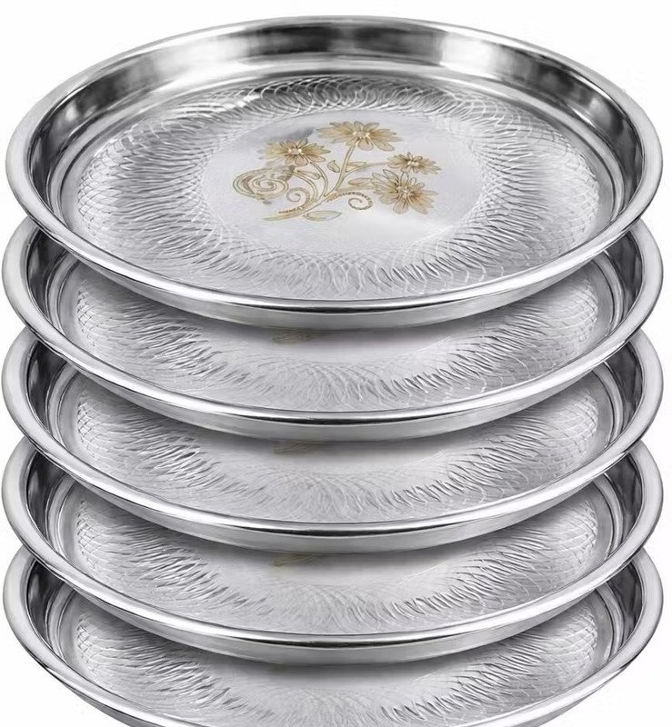 MMJ THALI Dinner Plate(Pack of 4, Microwave Safe)