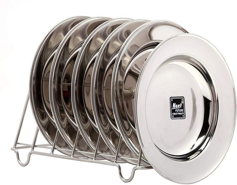 Next Future Pack of 6 Soup/ Gravy/ Breakfast Plate Laser Print, Heavy Gauge, Shiny Polish Dinner Plate(Pack of 6)