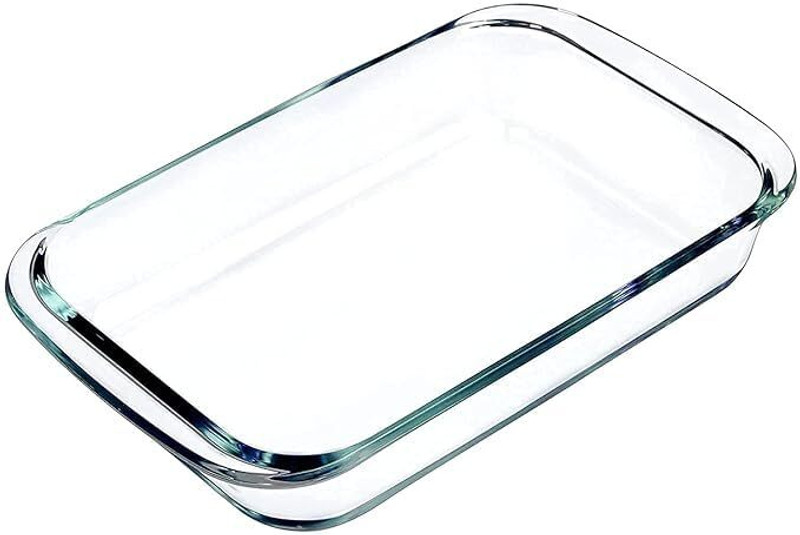 Dinewell Borosilicate Rectangle Glass Bakeware Dish (1600 ml) Baking Dish(Microwave Safe)