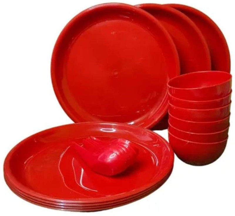 FROTOOL plates 6 Dinner Plate(Pack of 18, Microwave Safe)