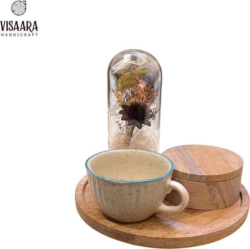 visaara handicraft Serving Tray for Kitchen, Dining & Coffee Table | Elegant Home Décor & Utility Tray(Microwave Safe)