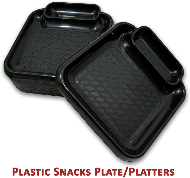 RK TECH Square plate pack of 6 Dinner Plate(Pack of 6, Microwave Safe)