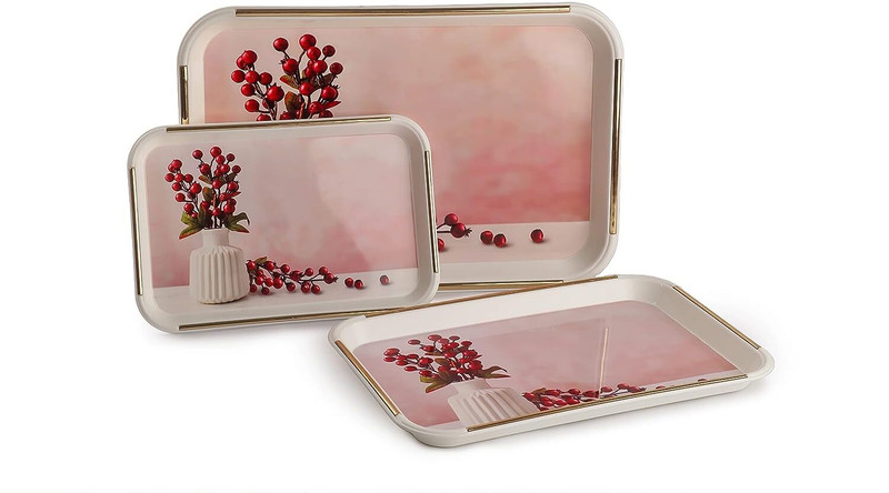 NAYASA Stella Tray Set Tray(Pack of 3)