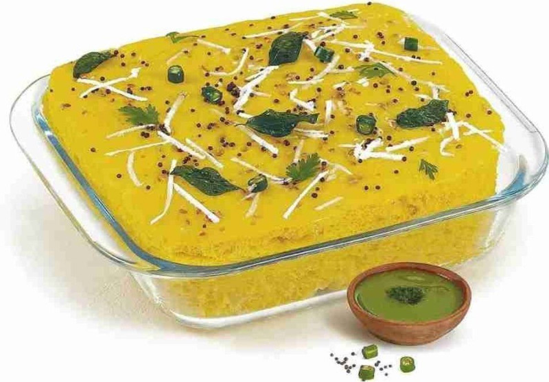 Dinewell Glass-Vegetable Bowl-Borosilicate Glass Square Baking Dish Microwave Oven Safe Baking Dish