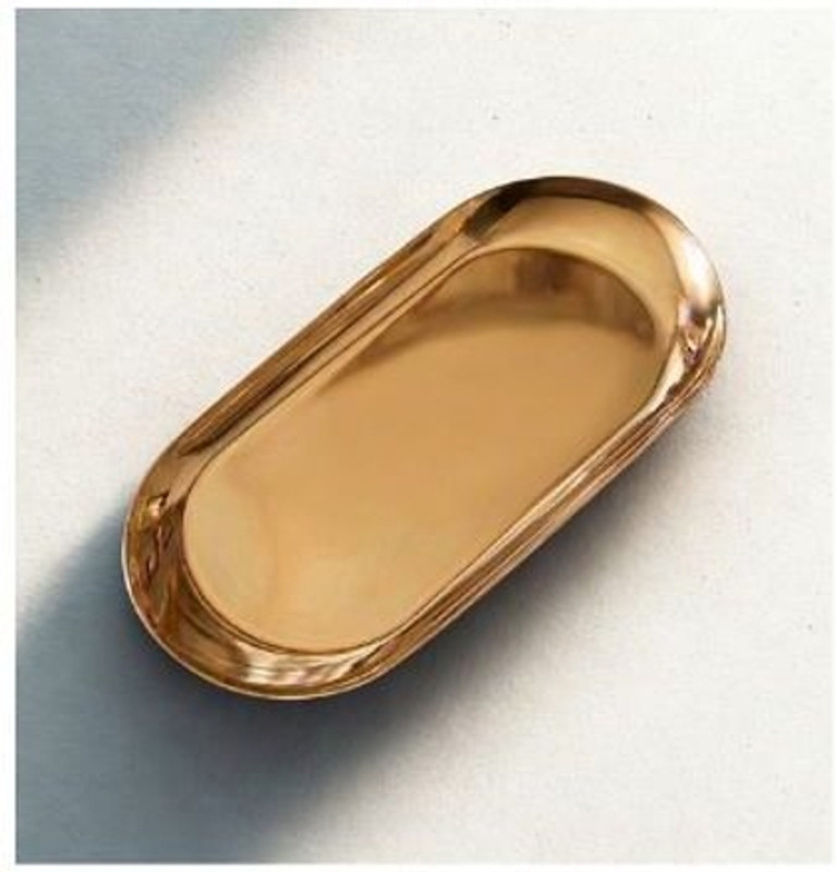 keshavraj Golden,Decorative,Premium,Luxury,Serving,Tray(Pack of 1,Microwave Safe) Tray