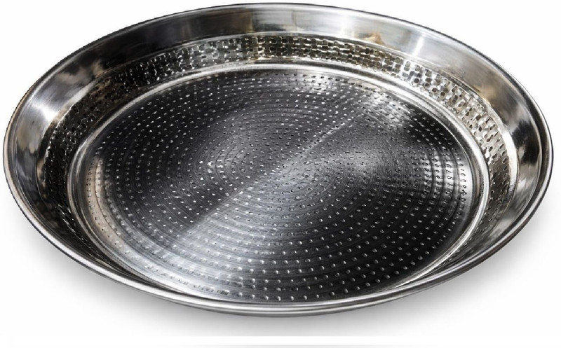 Dynore Hammered Design Parat | 35 cm with 3000 ml Capacity Big Size Steel Paraat