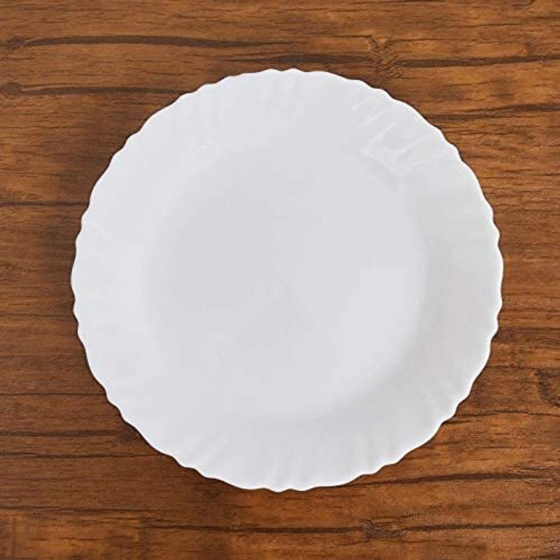 LAOPALA DIVA Classique Ceramic Plain Full Dinner Plate Dinner Plate(Pack of 6, Microwave Safe)