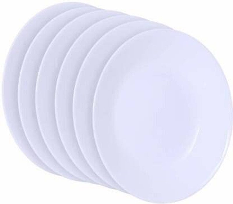 Kanha Round Plastic premium quality unbreakable plastic playe 7.5" (Pack of 6) Quarter Plate(Pack of 6, Microwave Safe)