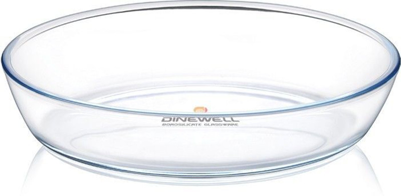 Dinewell Borosilicate Oval Glass Bakeware Dish (700 ml) Baking Dish(Microwave Safe)