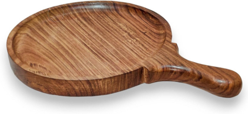 SMVDK Handicrafts Wooden Pizza Pan, Serving Tray , Sheesham 8 Inch Overall 12 Inch Pizza Tray(Microwave Safe)
