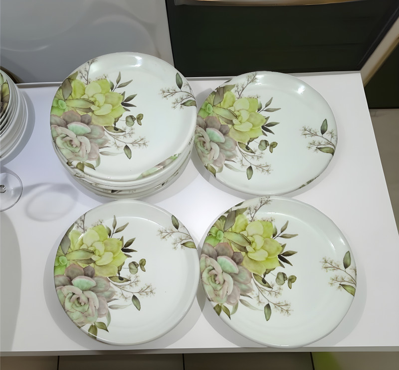 Inpro Melamine Round Plates Perfect to Your Dinnerware Collection! Half Plate(Pack of 12)
