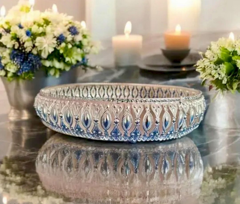 DGH German silver tray Tray(Microwave Safe)