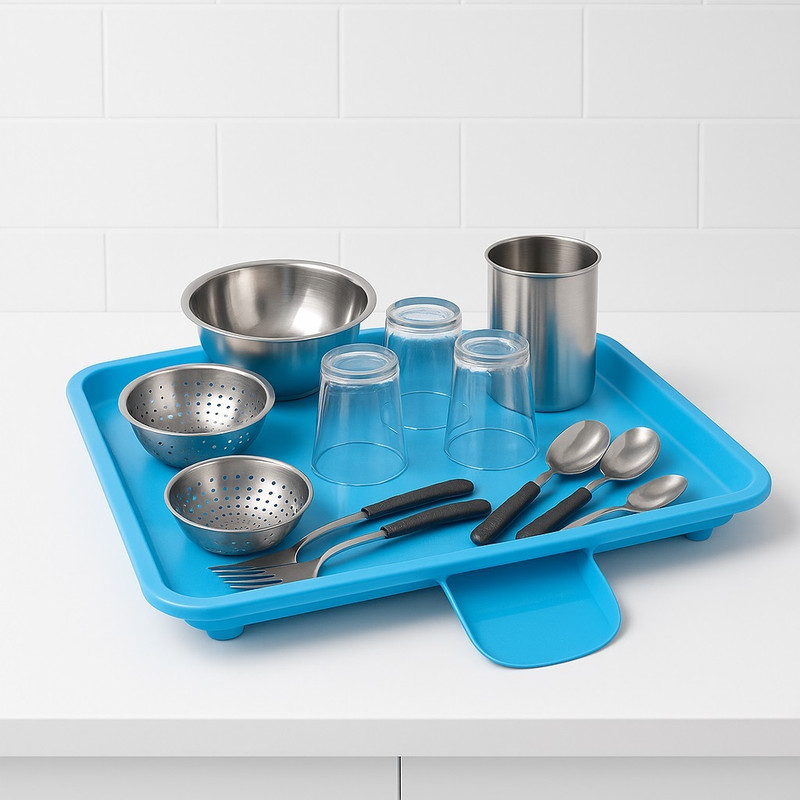 Smartslide Plastic Tray (12X17 Inch) for Dish Drainer Basket/Dish Drainer Drip Tray Tray