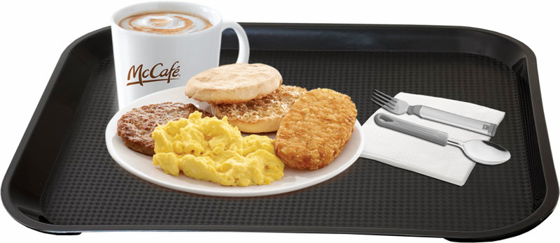 Smartslide 12”x16” Plastic Cafeteria/Fast Food Tray, Platter, Serving Tray for Breakfast Tray