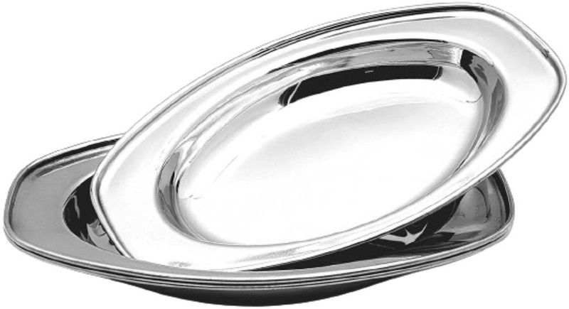 Stylo Stainless Steel idli vada Breakfast Evening Snacks Half Plate(Pack of 6)