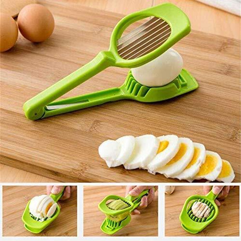 jupiterstar Plastic Multi Purpose Egg Cutter/Slicer with 7 Stainless Steel Blade Plate Warmer(Multi Purpose Egg Cutter)