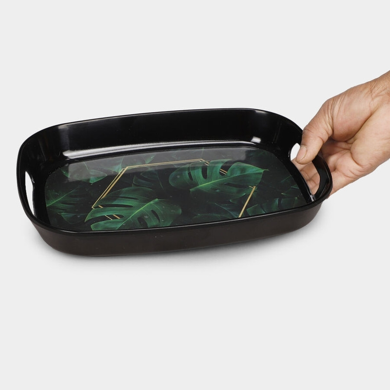 Adadeeti Serving Tray with Handle Plate Warmer(TRAY-GREEN-38)