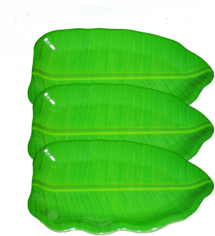SARTraders Plate Warmer(Premium Quality Banana Leaf Design Quater Plate Set)
