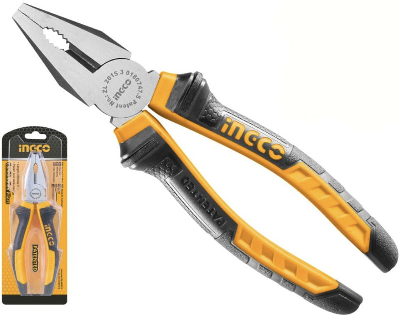 INGCO 200mm (8") Lineman Plier | Strong Grip | Home, Plumbing & Electrical Use Lineman Plier(Length : 8 inch)