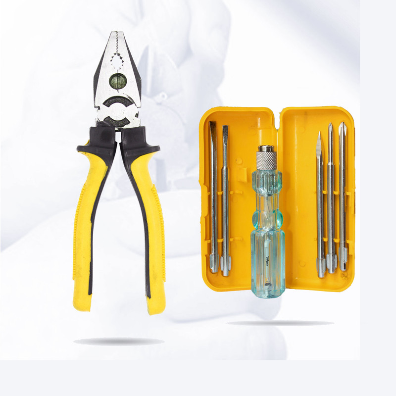 Hillgrove HGCM160M1 8"inch Multipurpose Combination Pilash Plier with 5in1 Screwdriver Set Lineman Plier(Length : 8 inch)