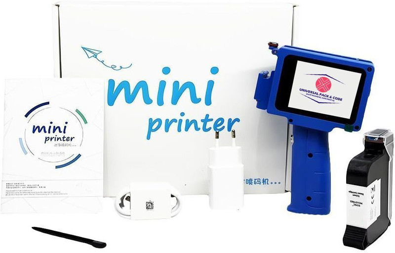 Universal Pack & Code 12.7mm Portable Mini Thermal Inkjet Printer with Cartriadge Mini Inkjet Printer