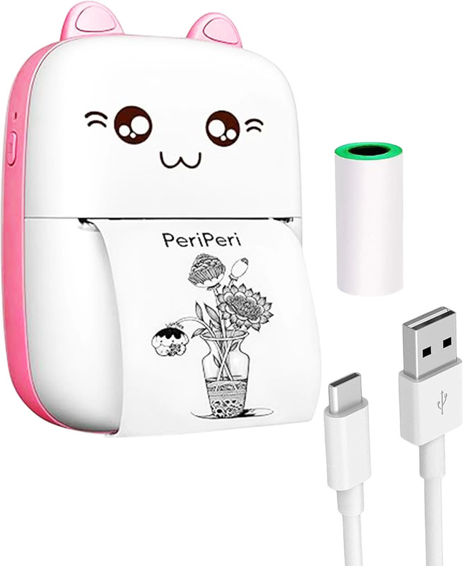 INSTRA New Wireless Inkless Bluetooth Pocket Printer for Photos, Notes, Lists, Memos MINI PRINTER
