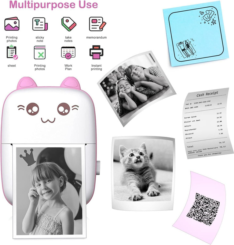 ASTOUND Note/Photo Printing Inkless Bluetooth Pocket Printer for Prints Thermal Printer