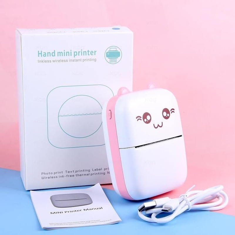Sachii Mini Bluetooth Thermal Printer, Portable Inkfree Label Pocket Printer Pocket Printer