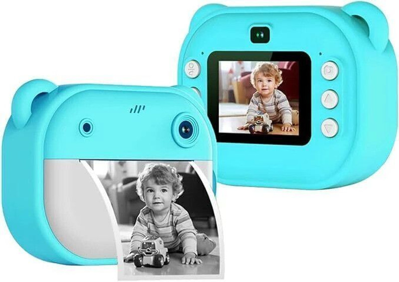 Premio Lusso Kids Thermal Printing Camera Rechargeable and Creative Fun [Green Color] Thermal Pocket Camera