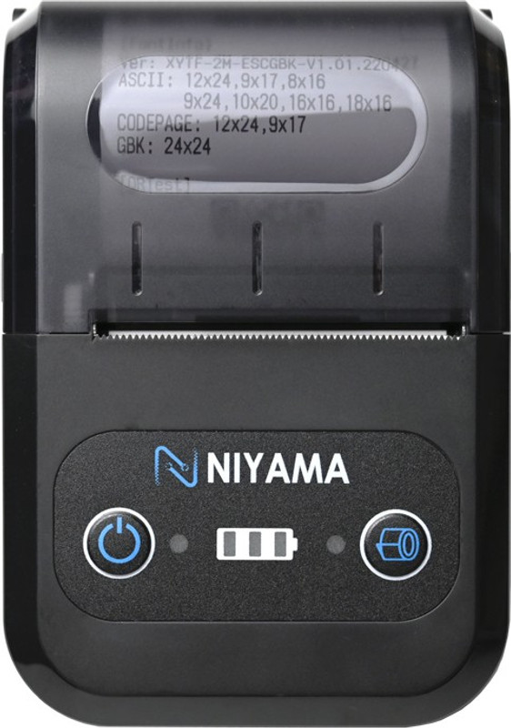 Niyama BT-58 Bluetooth Thermal Printer 58 mm (2 inch) | 2600 mAh Rechargeable battery