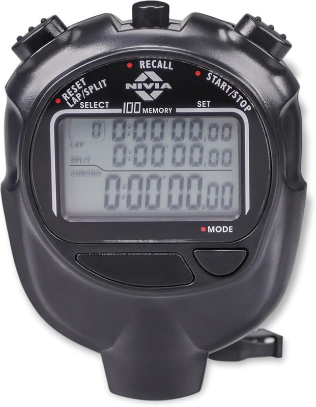 NIVIA STOP WATCH JS609 100 Memory Digital Stop Watch(Black)