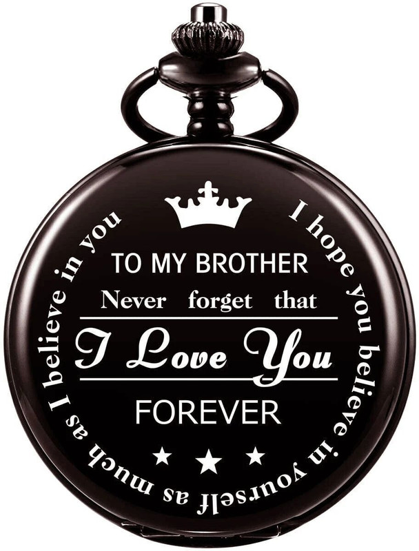 Exciting Lives Friends Pocket Watch - Gift for Friendship Day, Rakshabandhan, Birthday 341 Black, Silver Stainless steel Pocket Watch Chain