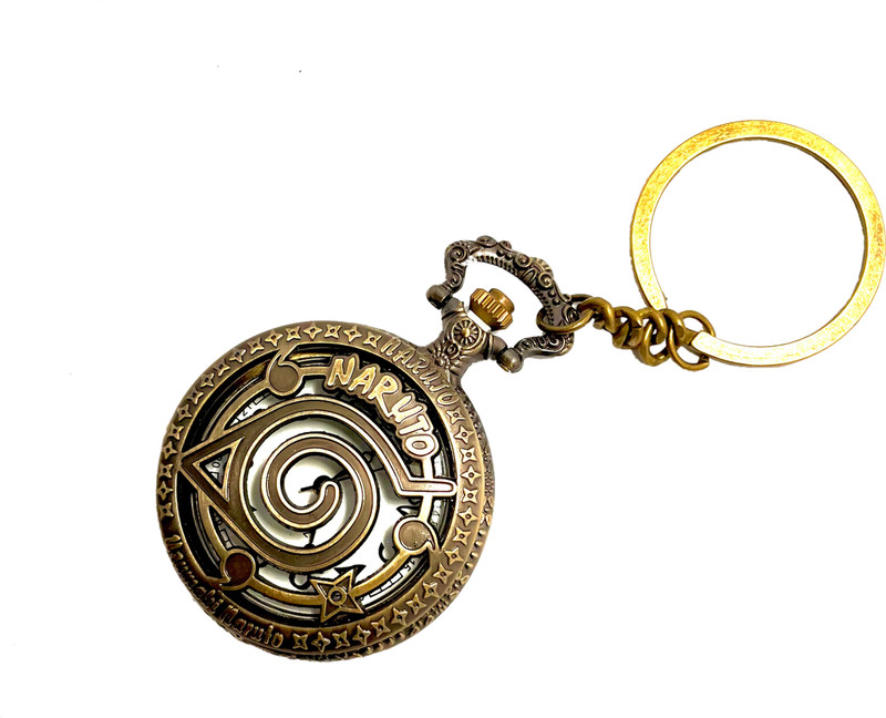 Rishox Naruto Antique Pocket Watch, Keychain Watches. naru-1 Brass Metal Pocket Watch Chain