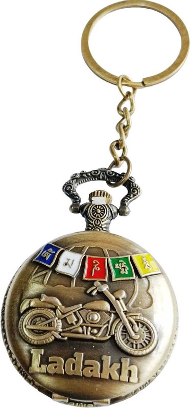 NICELIFE COLLECTIONS Vintage Ladakh Motorcycle Watch Keychain LADAKH234 BRONZE METAL Pocket Watch Chain