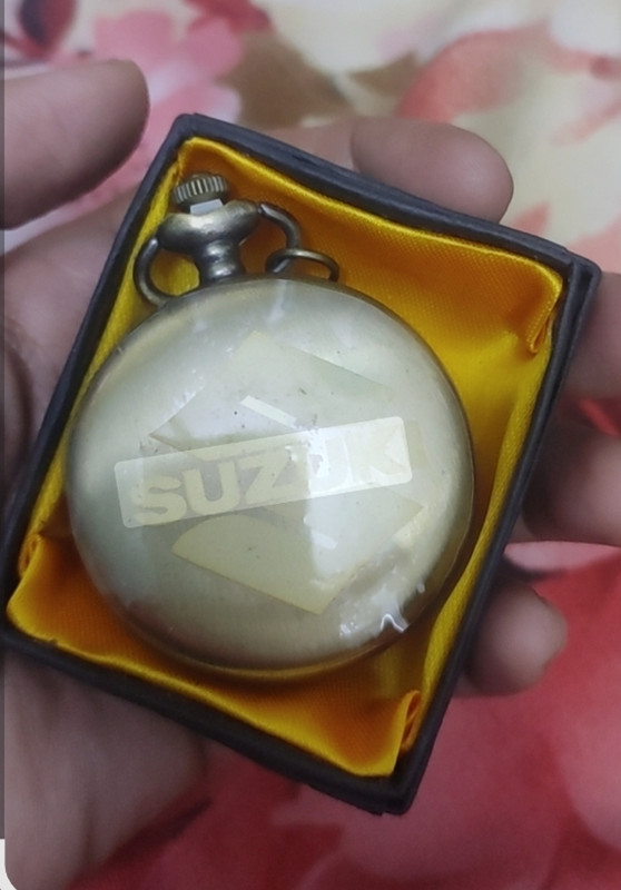 Jainzon Antique Car Logo Pocket Watch Keychain Suzuki Pocket wTch NA Metal Pocket Watch Chain