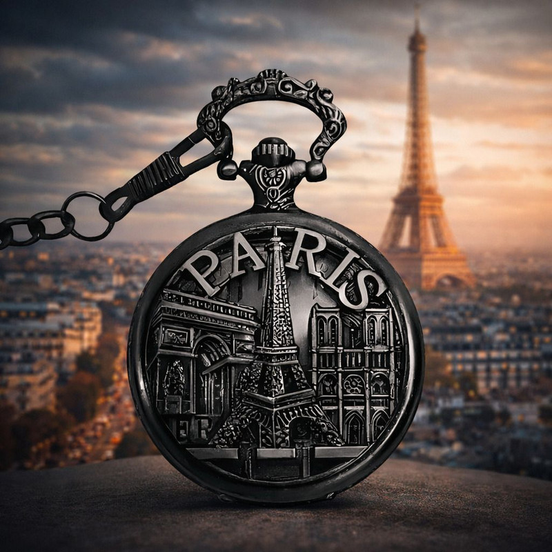ALANKAAR ENTERPRISES vintage pocket watch all black dial chain watch Pok-WT_2-Black Pok-WT_2-Black NA Steel Pocket Watch Chain NA Steel Pocket Watch Chain