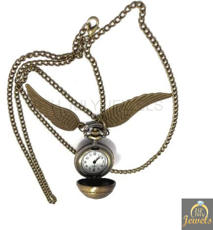 19th July Jewels Vintage Angel Wing Pocket Watch Chain Keychain, JKC-HARYWIG-ABJ936 High Alloy Pocket Watch Chain