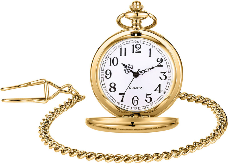 sannidhi Antique Retro Style Pocket Watch with Chain for Men Special Birthday Gift Antique Retro Style Pocket Watch with Chain for Men Rust Protection Coating Alloy Pocket Watch Chain