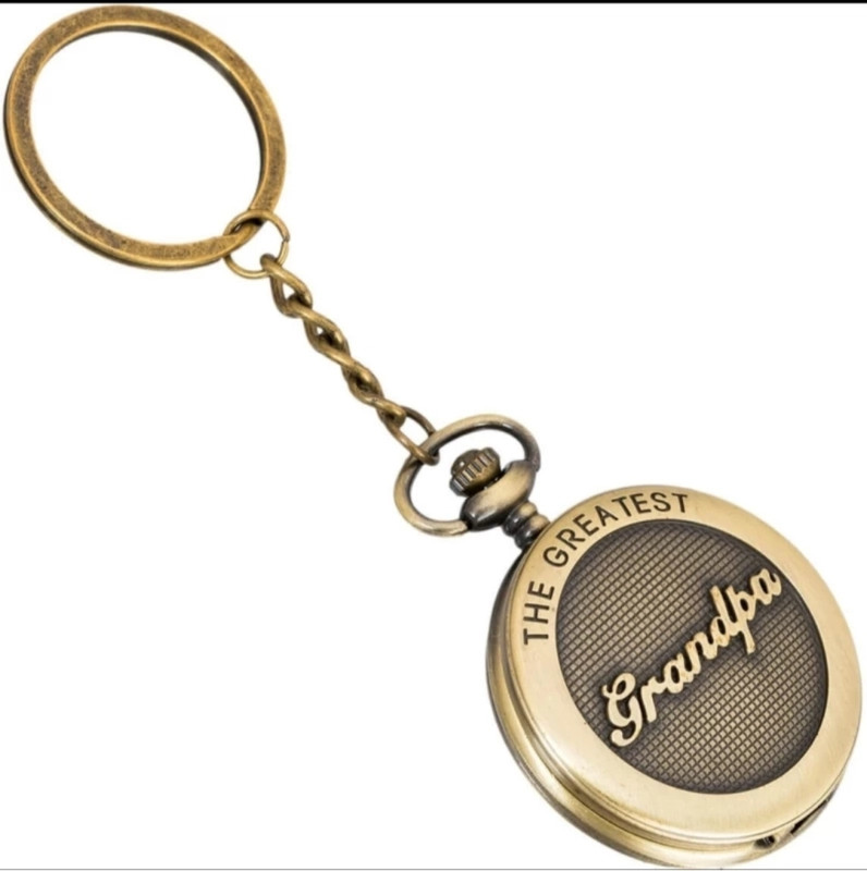 Jainzon Antique Vintage Grandpa theme pocket watch Keychain Grandpa pocket watch NA Metal Pocket Watch Chain