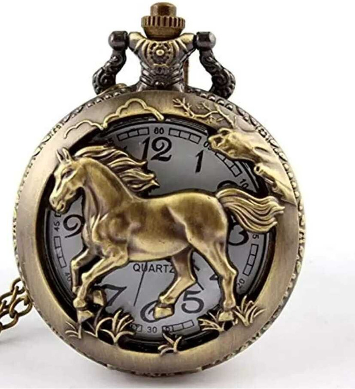 SB FASHION POINT Horse Theme Designer Pocket Watch SBW006 0 0 Pocket Watch Chain