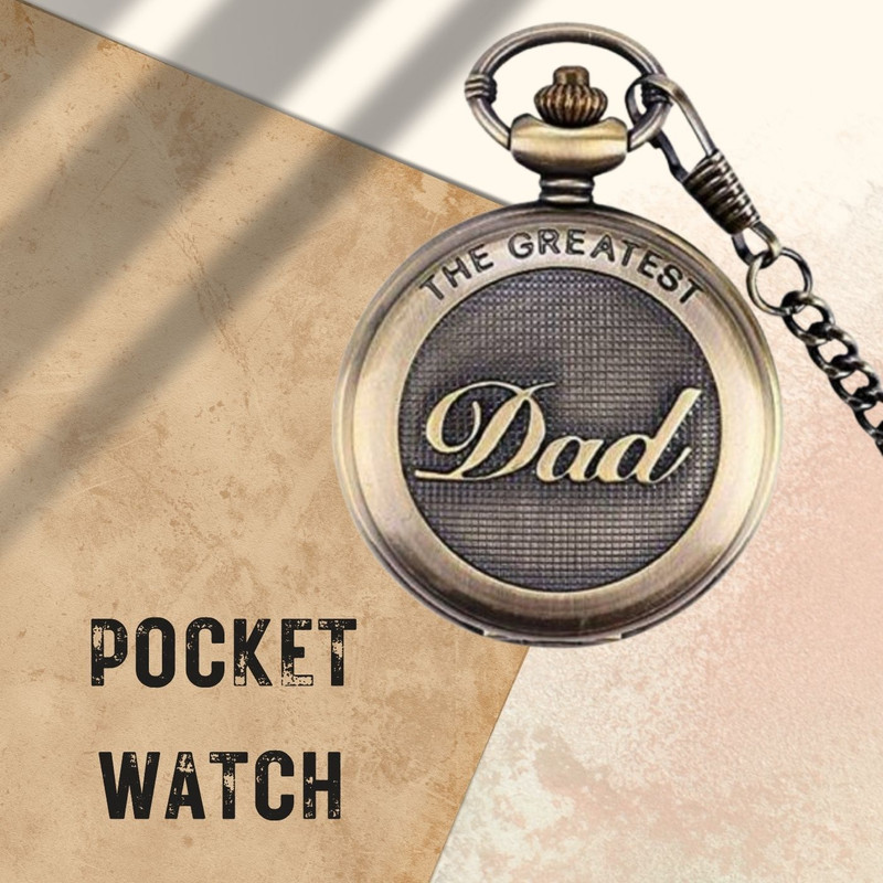 Gtrp New Antique Designer Premium Vintage My Dad pocket watch Trendy my dad pocket watch Metal Alloy Pocket Watch Chain
