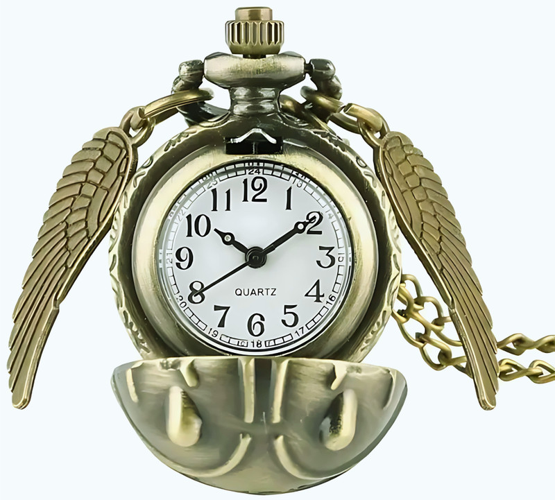 Kidskaari Vintage Snitch Ball Pocket Watch Keychain tylish Snith Ball Design Key Ringfor Men & Women Metal Alloy Pocket Watch Chain
