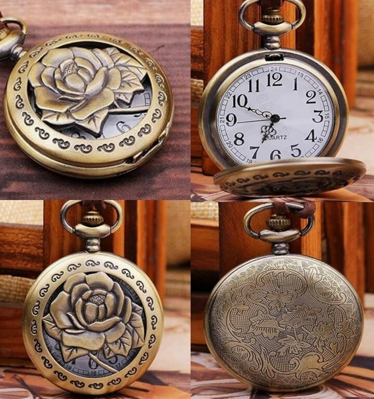 MyValentine "Spell Bound" Love n Eternity Bronze Bronze Pocket Watch Chain