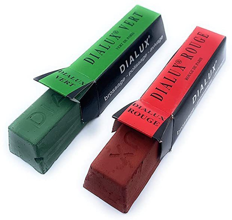 Digital Craft Dialux Green & Red High Polishing Rouge Bars Set of 2 used on Gold,Silver, Glass Polisher(5 inch)