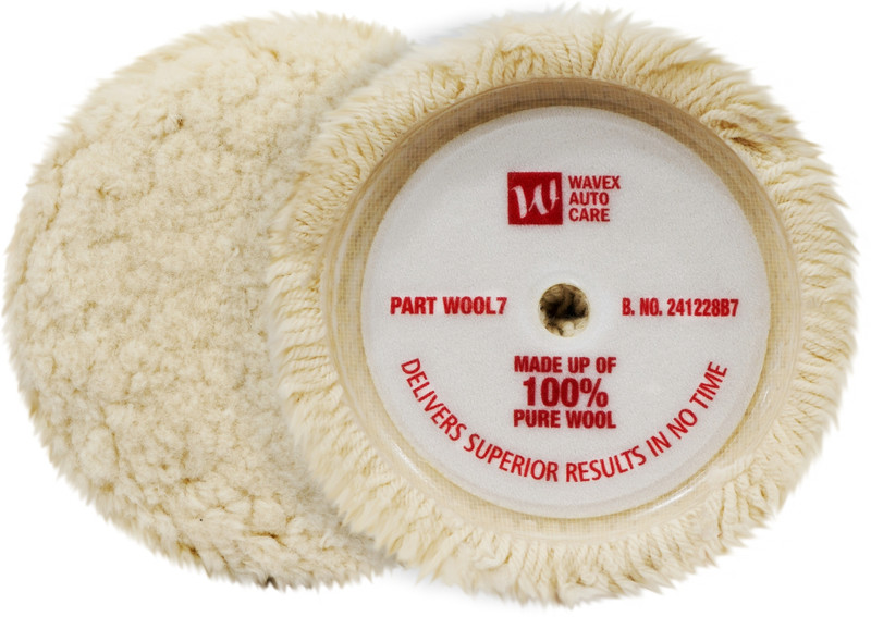 Wavex Wool Polishing Pad 7 Inch | 100% Pure Wool Cutting Pad for Rotary Polishers Metal Polisher(7 inch)