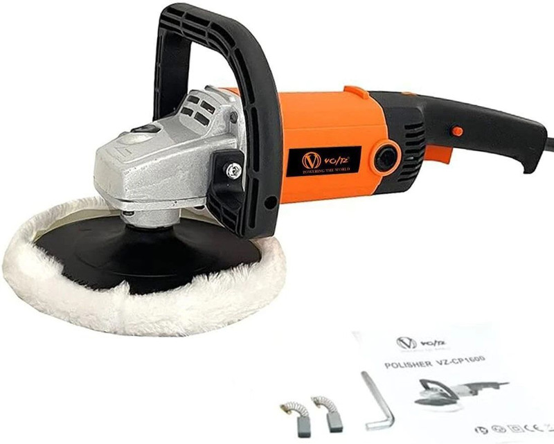 VOLTZ VZ-CP1600 Electric Hand Polisher 1600W Car Polisher, 6 Variable Speed Car Buffer VZ-CP1600 Vehicle Polisher(7 inch)
